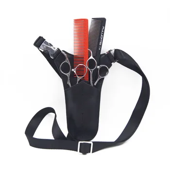 

Hair Dressing Wallet Full Leather Triangular Scissors Multi-functional Toolkit Shoulder Bag