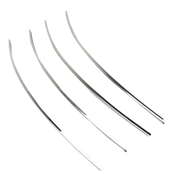 

DHBH-4Pcs Car Front Fog Lamps Cover Grille Slats Trim Stickers for A6 C7 2012-2015 Exterior Fog Lights Decoration Strips Ac