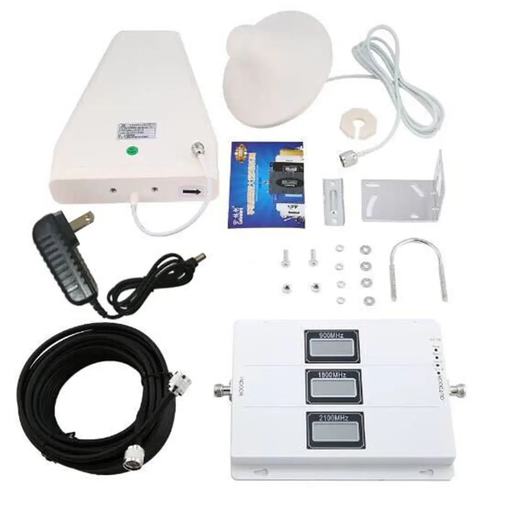 

GSM 900MHZ 1800MHZ 2100MHZ External Outdoor Repeater Signal Amplifier Portable Size Mobile Phone Signal Amplifier