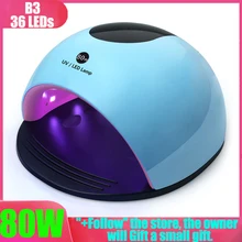 Лампа для ногтей 80 Вт УФ светодиодная лампа для сушки ногтей весь Гель-лак маникюрный аппарат для дизайна ногтей сушилка светодиодный светильник для ногтей