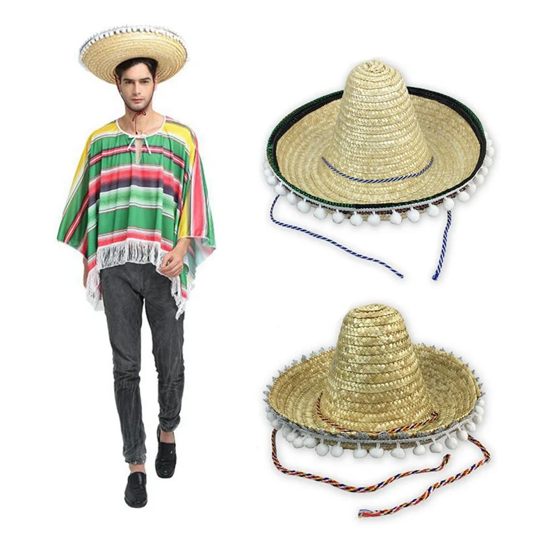Children's Adult Large Mexican Hat Role Playing Mexican Sun Cap New Arrival Halloween MakeUp Hat