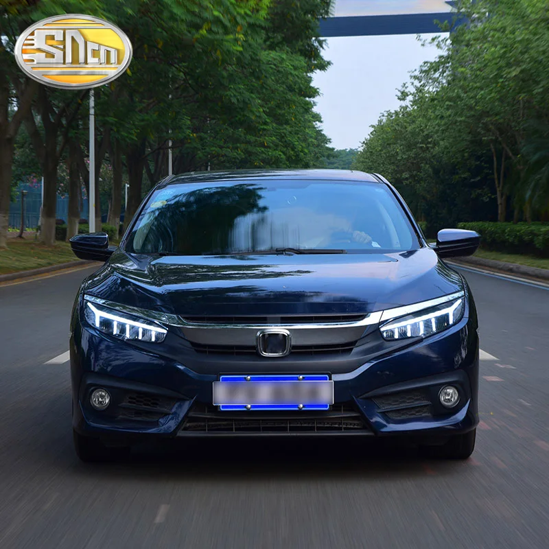 Автомобильная фара для Honda Civic 10th фары в сборе- динамический сигнал поворота полный светодиодный луч