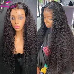 Kinky Curly  Lace Frontal Wig For Women Curly 13x4 Lace Front Human Hair Wigs Water Wave Lace Closure Wig Brazilian Remy Wigs