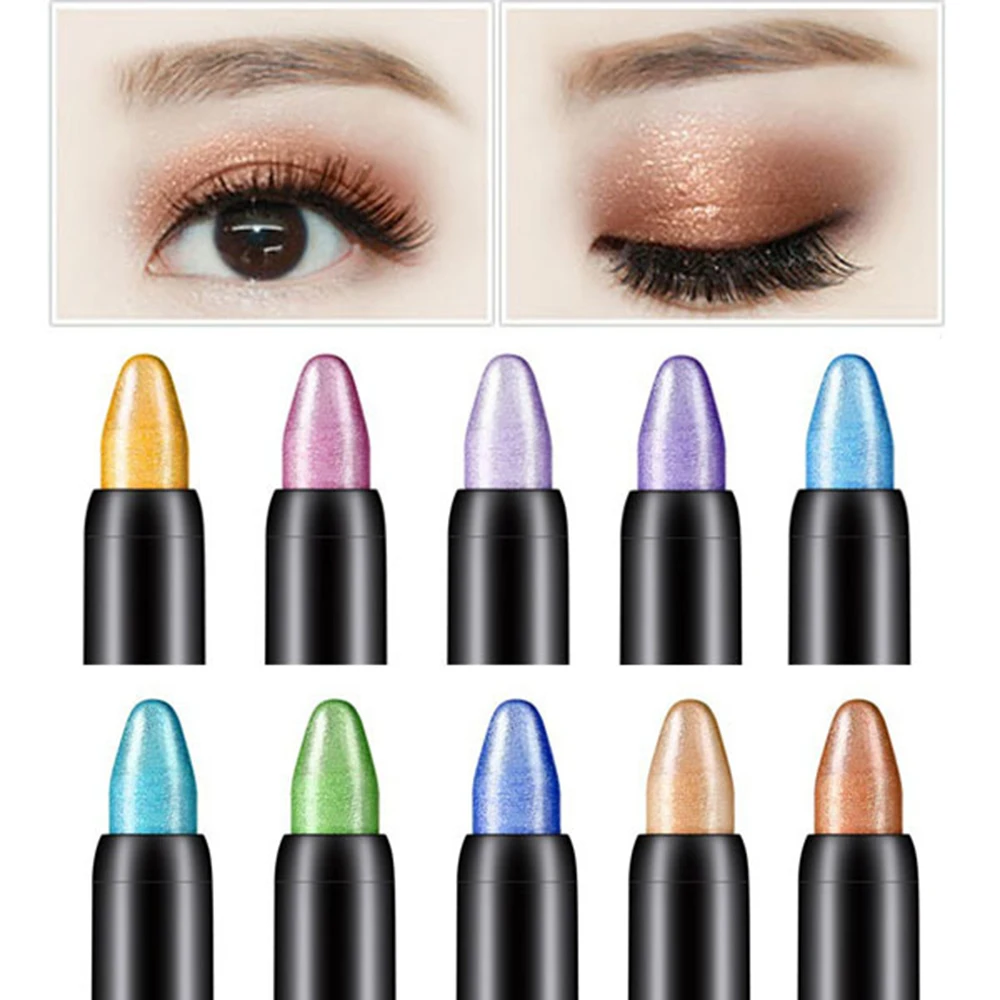 Pearlescent Silkworm Eyeshadow Pen Lasting Waterproof And Not Blooming Shiny Pearlescent Gel Pen 15 Color Eye Shadow Pen