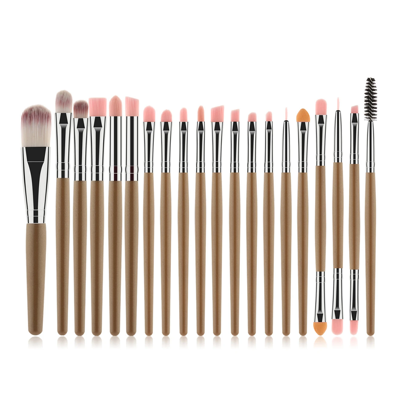 Grey Silver196 20/5Pcs Hot Sell Makeup Brushes Set Eye Shadow Foundation Powder Eyeliner Eyelash Eyebrow Brush Cosmetic Beauty Make Up Tool Kit - Handle Color: Grey Silver196