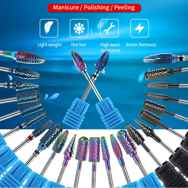 

Electric Tungsten Carbide Nail Drill Bit Manicure Machine Milling Cutter Accessory Nail Drill Bits Manicure Tool