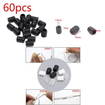 

60Pcs/Set Rope Cord Lock Plastic Stopper Cord End Toggle Clip Buckle Drawstrings Elastic Cord Adjuster Mask Elastic Buckle