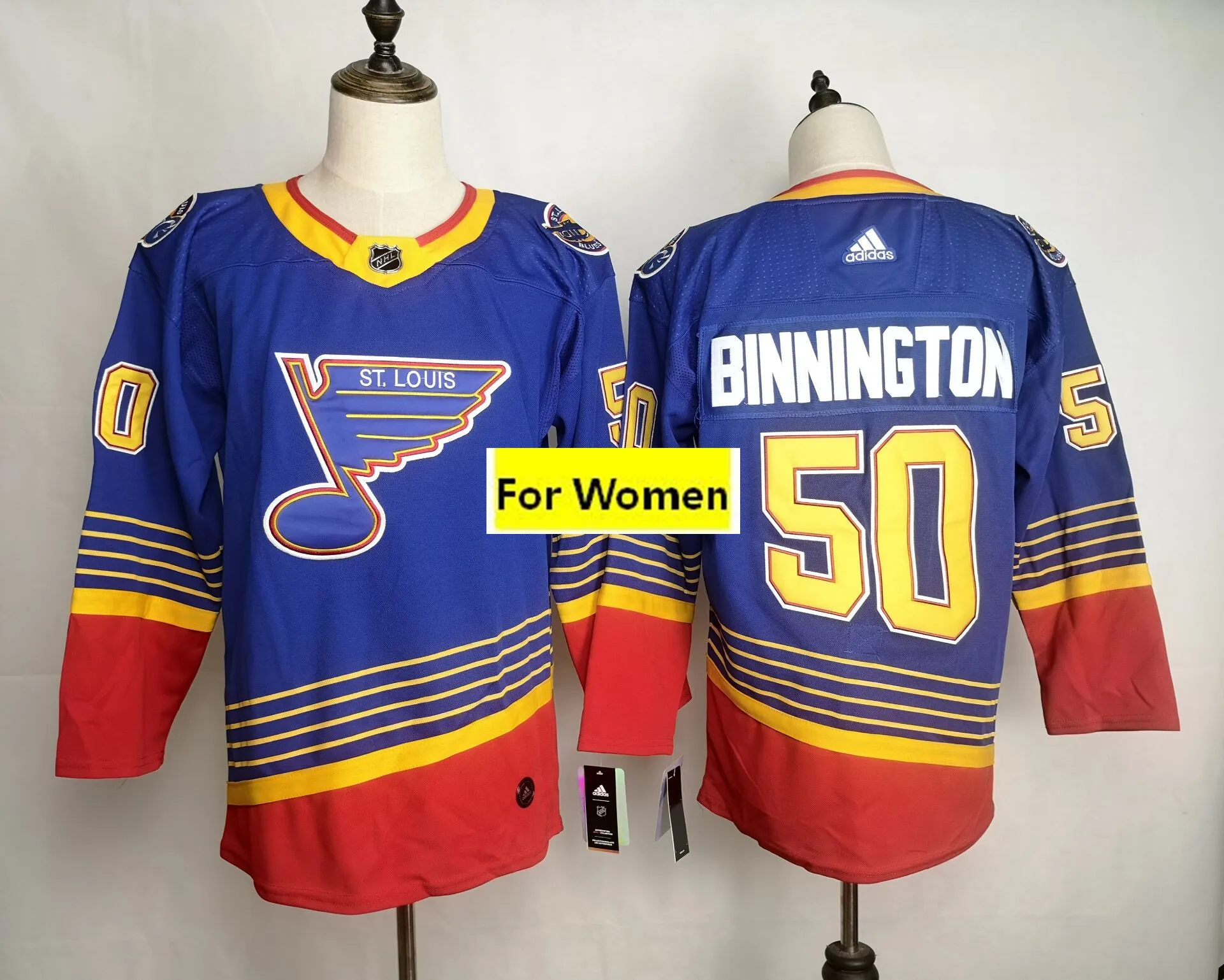 stitched Women St. Louis#91 Vladimir Tarasenko#50 Binnington#90 Ryan O'Reilly#27 Alex Pietrangelo#10 Schenn jerseys