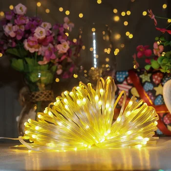Input 110-250V, output 24V Zwarte Draad Decoratie Kerst Led String Lights Outdoor IP65 Waterdichte Buld Fairy