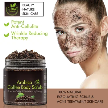 

Coffee Body Scrub Exfoliating Whitening Moisturizing Anti Cellulite Wrinkle Reducing WH998