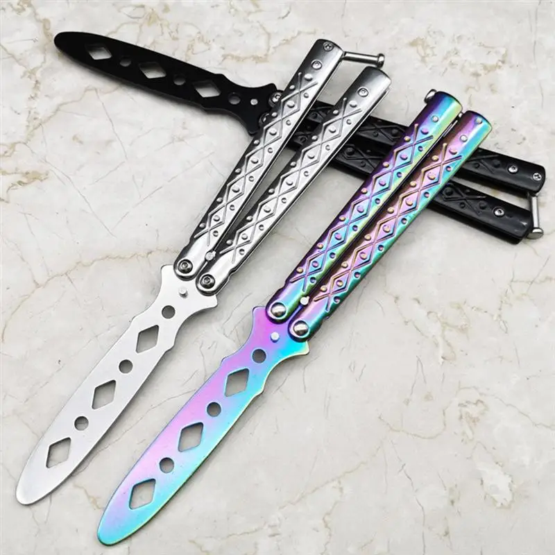 Foldable Butterfly Knife Portable Transformable Blunt Balisong Pocket Trainer Survival Knife Training Tool For Outdoor Game Knives Aliexpress