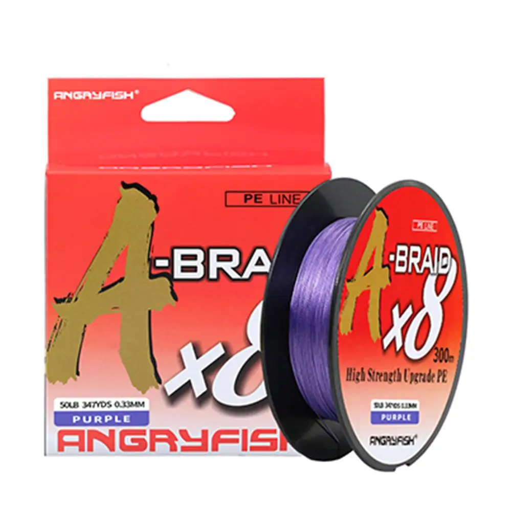 

A-braid X8 Fishing Line 327YDS/300M 8 Strands Braided Fishing Line Multifilament PE Line 18 20 30 40 50 80LB