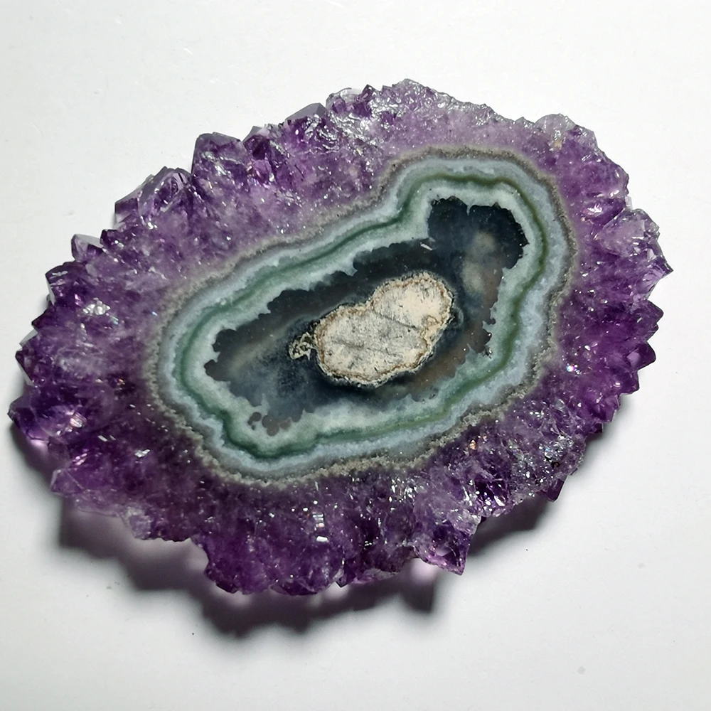 

20g Free shipping exquisite natural amethyst crystal agate slices Brazil G4-10