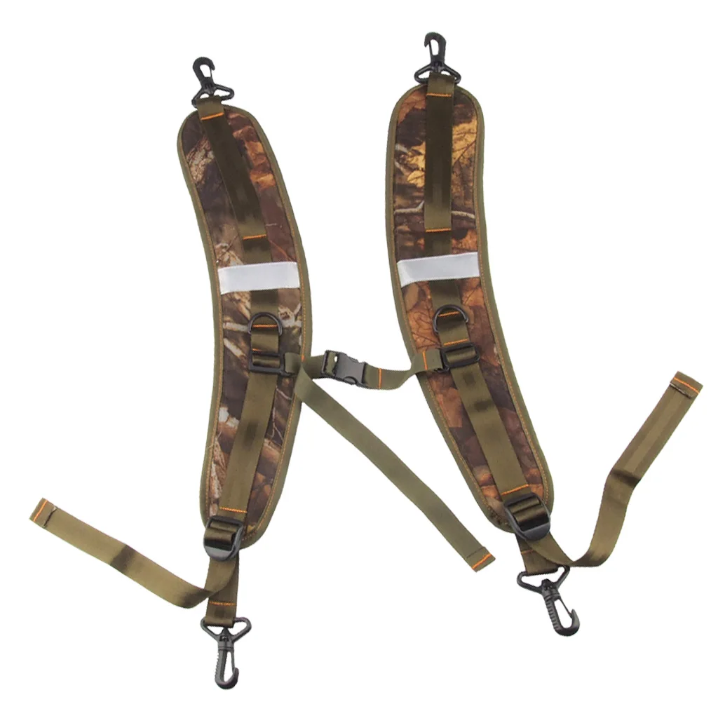 Pair Nylon Padded Shoulder Strap Replacement For Kayak Canoe Dry Bag Camo