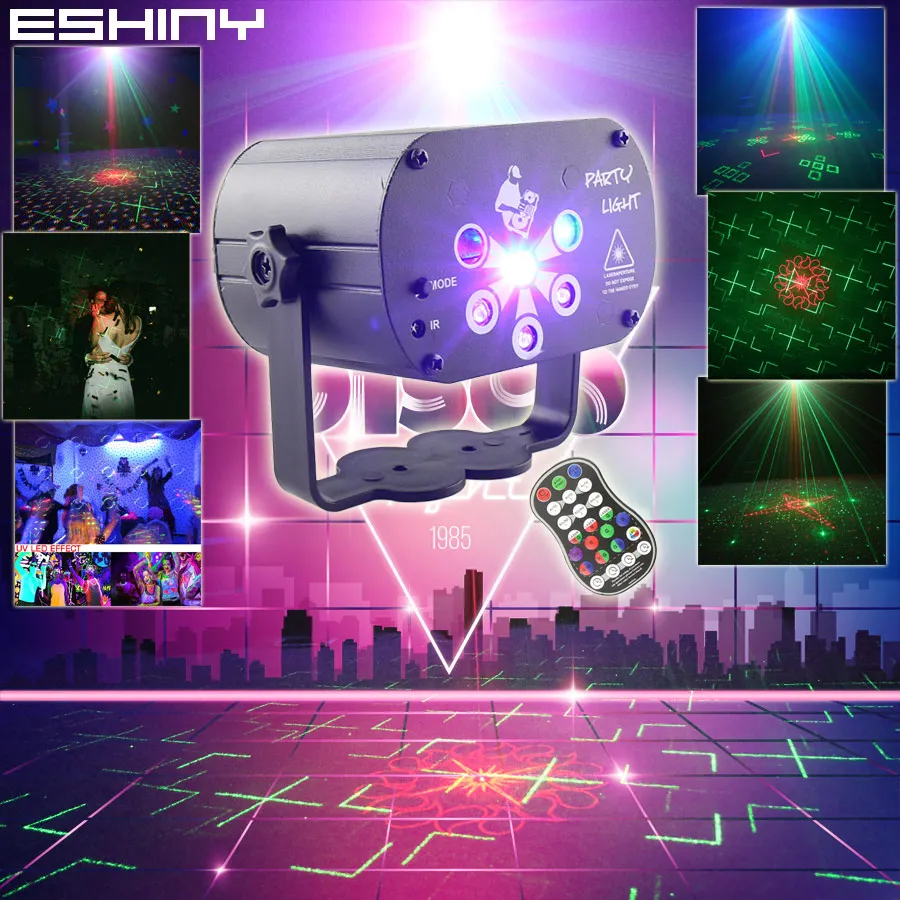 60 Pattern Laser Projector Stage Light LED RGB Party KTV Club DJ