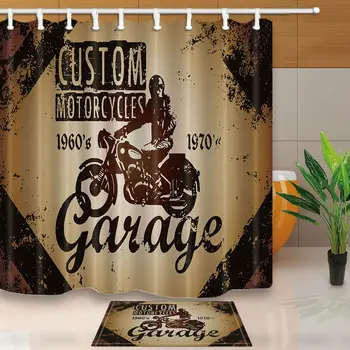 

Club Retro Style Bathroom Fabric Shower Curtain