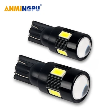 

ANMINGPU 2x Signal Lamp Led W5W Bulbs 3030SMD T10 Led 3W Car Light Clearance Light Reading Lights Interior Lights White 12V