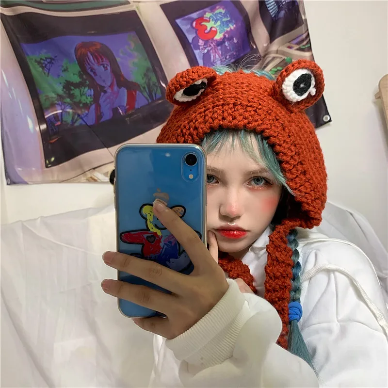 Ins весна осень зима дети дамы moda feminina корейский стиль kawaii трикотажные ulzzang модные брендовые шапки для женщин Шапки - Цвет: Burgundy
