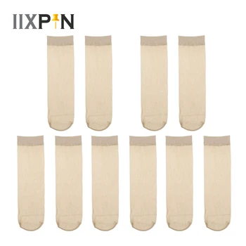 

5 Pairs Womens Silky Transparent Socks Ultra Thin Short Socks Summer Ladies See Through Soft Breathable Anti-Slip Ankle Socks