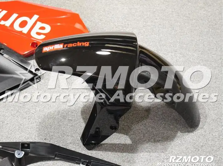 Мотоцикл впрыска ABS Полный обтекатели комплект подходит для Aprilia RS4 50 125 2012 2013 12 13 14 15 тела набор черный оранжевый