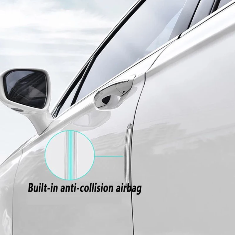

Transparent airbag anti-collision stickers car rearview mirror car side door protection device protective cover stickers 4 piece