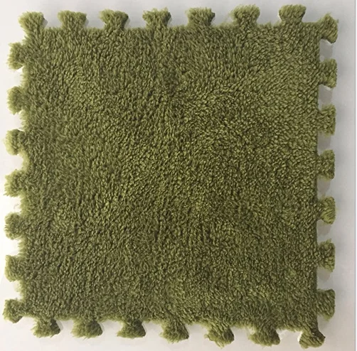 Pea Green Color 30 см прошитый замшевый Коврик-пазл, коврик для лазания, можно разрезать ковер для дома, спальни, эркер, татами - Цвет: Pea Green Color