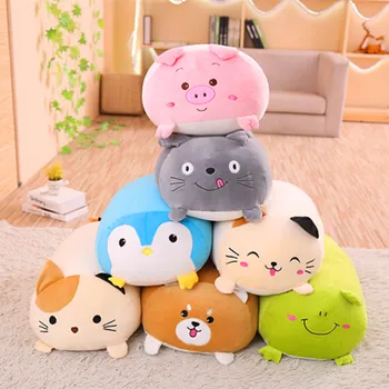 

New Soft Animal Cartoon Pillow Cushion Cute Fat Dog Cat Totoro Penguin Pig Frog Plush Toy Stuffed Lovely kids Birthyday Gift