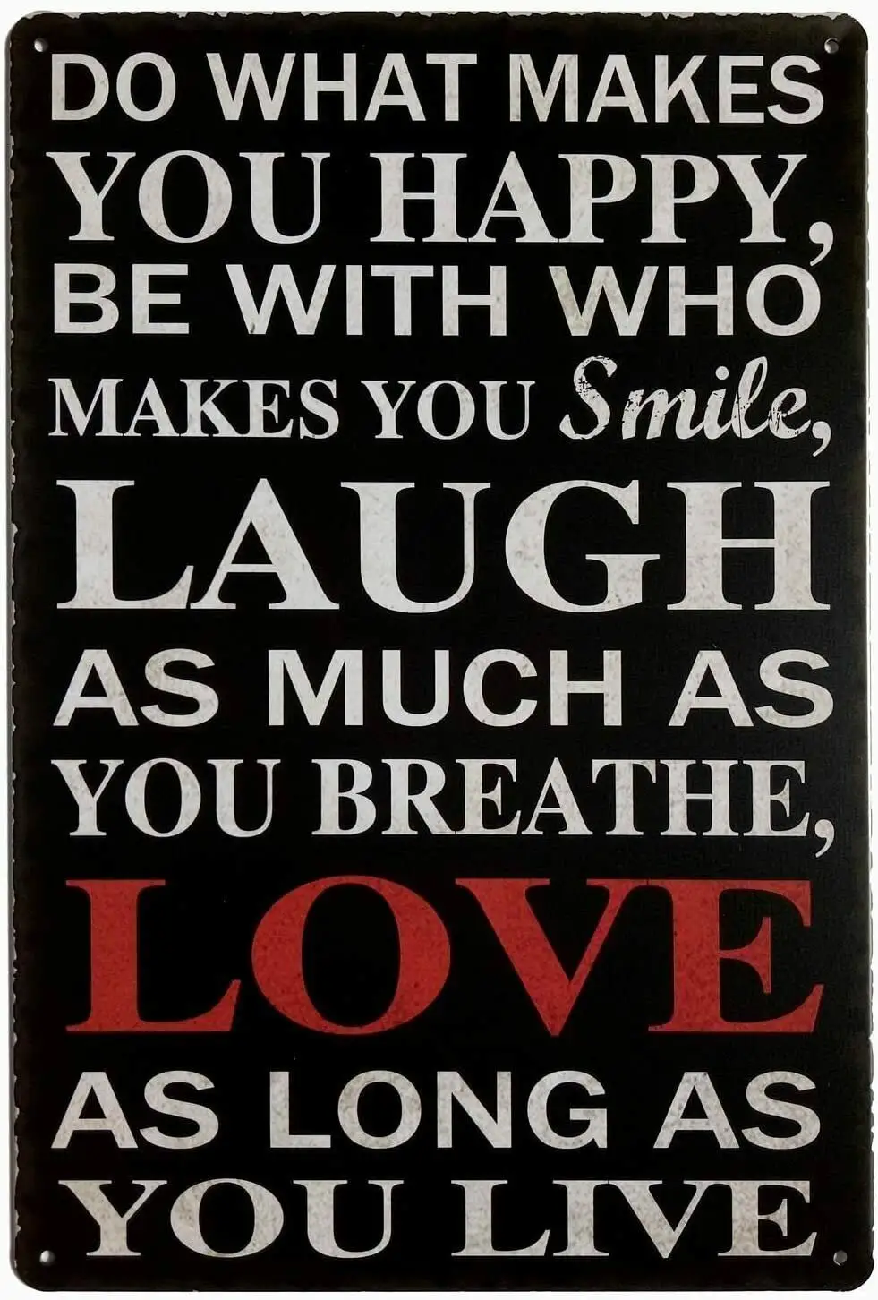 Love Laugh Live Vintage Funny Home Decor Retro Metal Bar Pub Poster Wall Cafe 8x12 Inch | Дом и сад