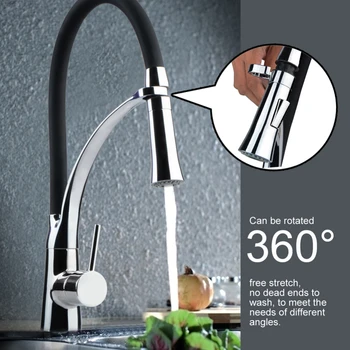 

360 Degree Different Angles Rotation Basin Faucet Swivel Kitchen Sink Mixer Taps Pull Out No Dead Ends To Wash Tap
