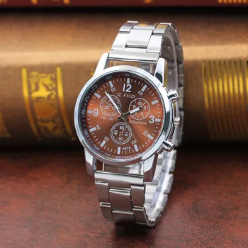 

Top Brand Men Quartz Watch Luxury Stainless Steel Three Eyes Dial Sport Quartz Wrist Watch Male Analog Clock Watch Reloj Mujer