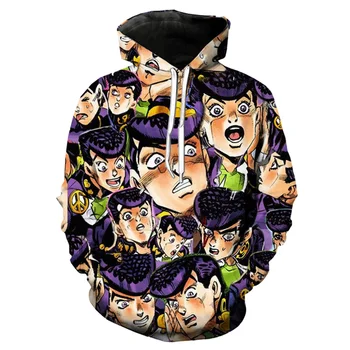 

jojo comic hoodies men 3d print hooded sweashirts/shirts/pants harajuku casual shorts funny streetwear hip hop punk anime hoody