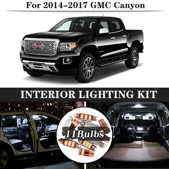 

11X White Canbus led Car interior lights Package Kit for 2014-2017 GMC Canyon led interior Dome Trunk lights