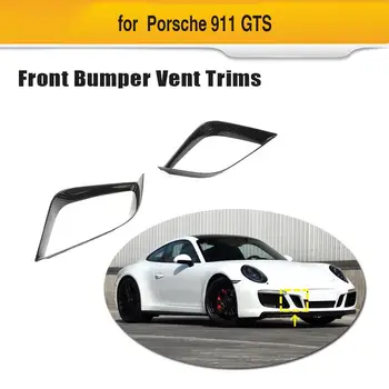 

Dry Carbon Front Air Vents Cover For Porsche 911 GTS 2017 2018 2019 Front Bumper Air Vents Trims Covers Decoration Protection