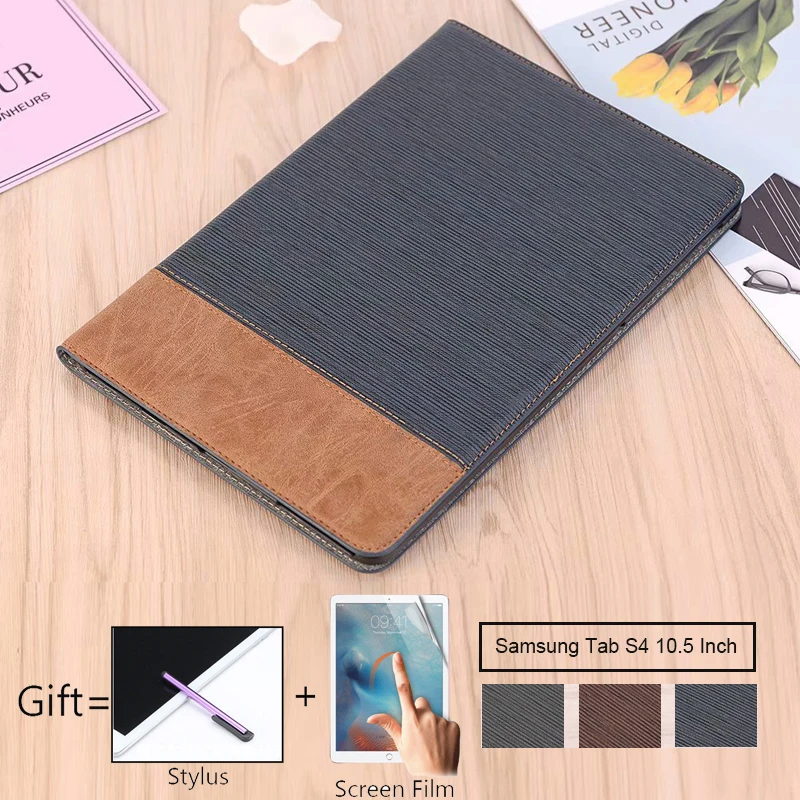 Деловой чехол книжка для Samsung Galaxy Tab S4 10 5 дюйма флип планшетов с подставкой T830 T835