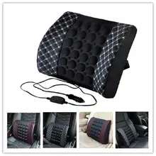 Автомобильная электрическая Массажная поясная подушка для поясницы с поддержкой микрофибры кожаная Подушка для спины автомобильная подушка