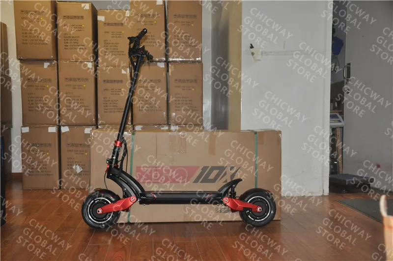 Excellent Original brand Zero 10X Electric scooter 52V/18AH Double drive,hydraulic shock absorber,speed 65km/h+ 1000W*2 motor 10inch 4