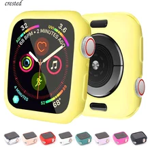 Чехол для Apple Watch 44 мм 40 мм, чехол для iWatch 42 мм 38 мм, аксессуары, силиконовый бампер, защита для Apple watch series 5 4 3 se 6 Чехол для Apple Watch 44 мм 40 мм, чехол для iWatch 42 мм 38 мм, аксессуары, силиконовый бампер, защита для Apple watch series 5 4 3 se 6