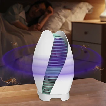 

USB Rechargeable LED Lamp Tasteless Silent Operation Smokeless Dustless Mosquito Killer For Home Insect Trap Repellents Lantern