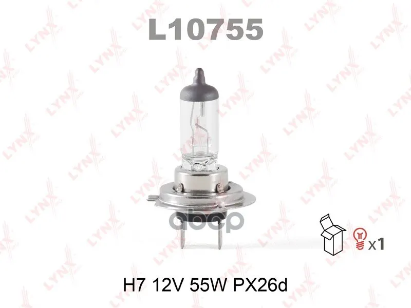 Лампа H7 12v 55w Px26d LYNXauto арт. L10755 | Автомобили и мотоциклы