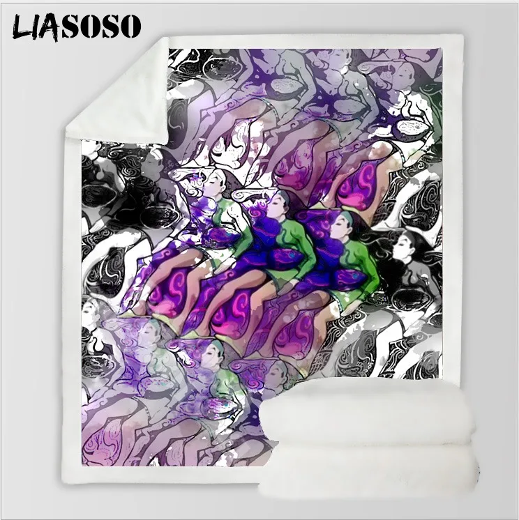 3D принт JoJo странное приключение Kujo Jotaro одеяло флисовое подростковое
