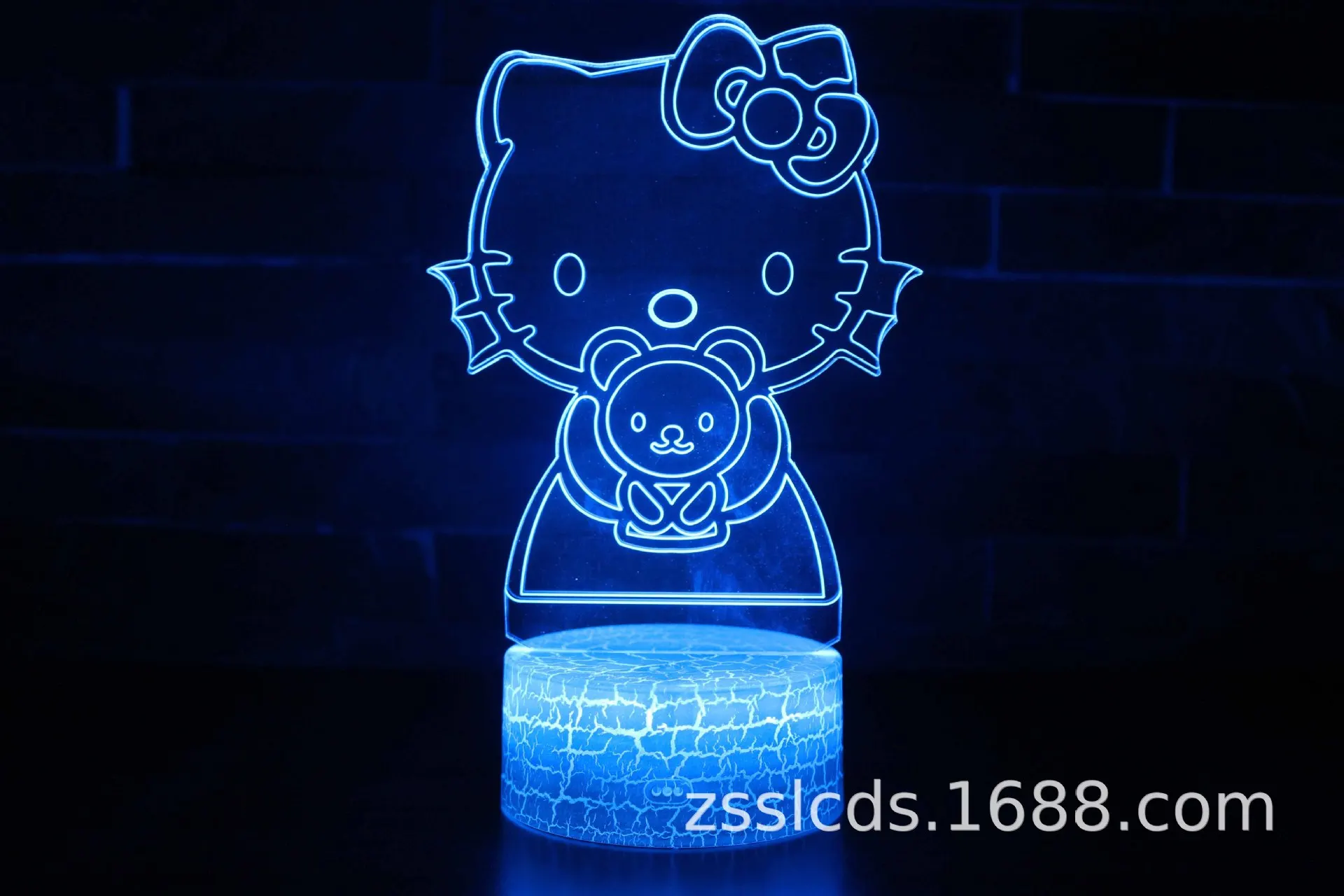 Поставщик электроэнергии горячие продажи hello kitty серии 3D ночник USB Plug Красочные прикроватные настольные лампы Креативный KT-C