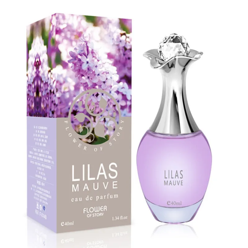 

40ML Natural Perfume Women Long-Lasting Lilas Flower Refreshing Elegant Fragrance Glass bottle Spray 5 Notes Ladies Parfums