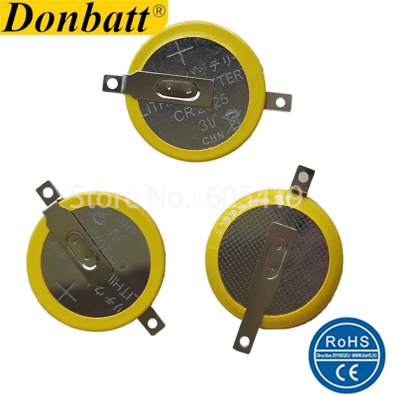 Soldering Tabs Cr2025 3v Lithium Coin Cell Battery Pins/ Rc - AliExpress