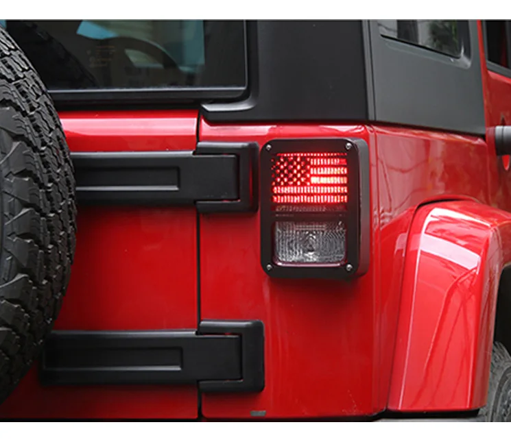 Jeep Wrangler крышка на заднюю фару автомбиля Американский национальный флаг-плоская версия SUV Refit аксессуары после украшения рамы лампы