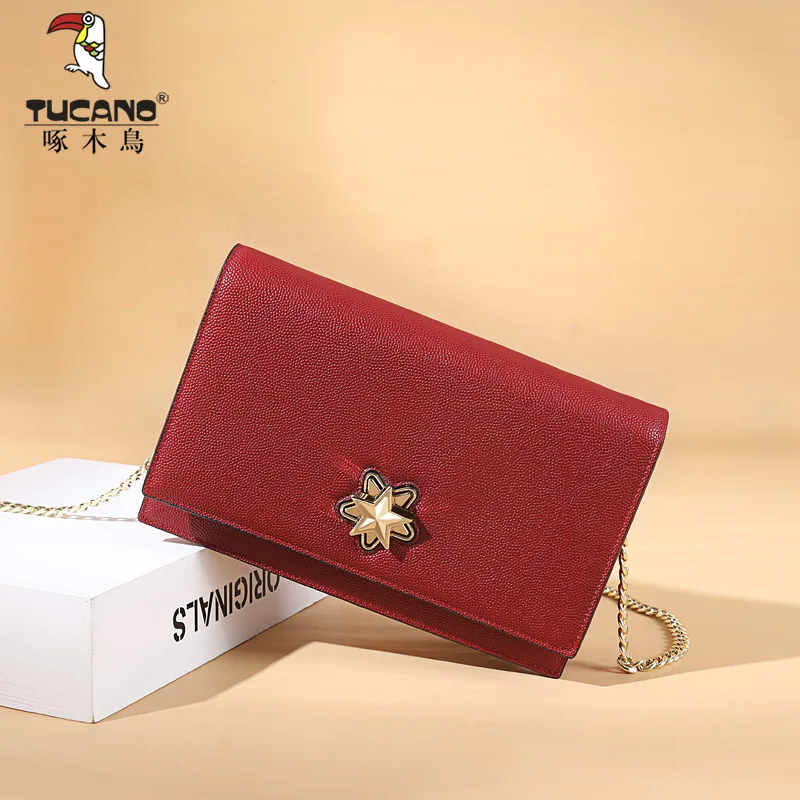 

TUCANO Chain Bag Messenger Bag Women's 2019 New Style Fashion Korean-style Square Sling Bag Simple Shoulder Bag Women's