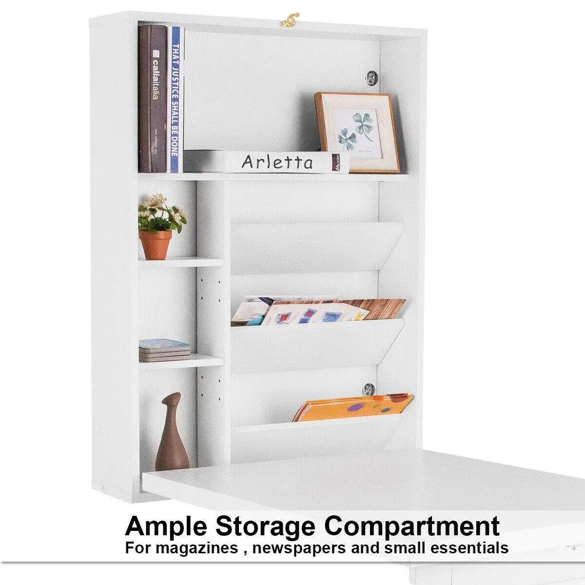 Wall Mount Writing Table Desk Work Station Fold Out Space Saver