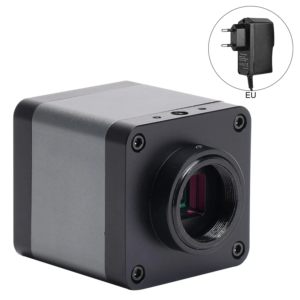EU Plug 48MP микроскоп камера HDMI 2K 60FPS промышленный микроскоп Цифровая видеокамера для промышленности TP899 - Цвет: EU Plug