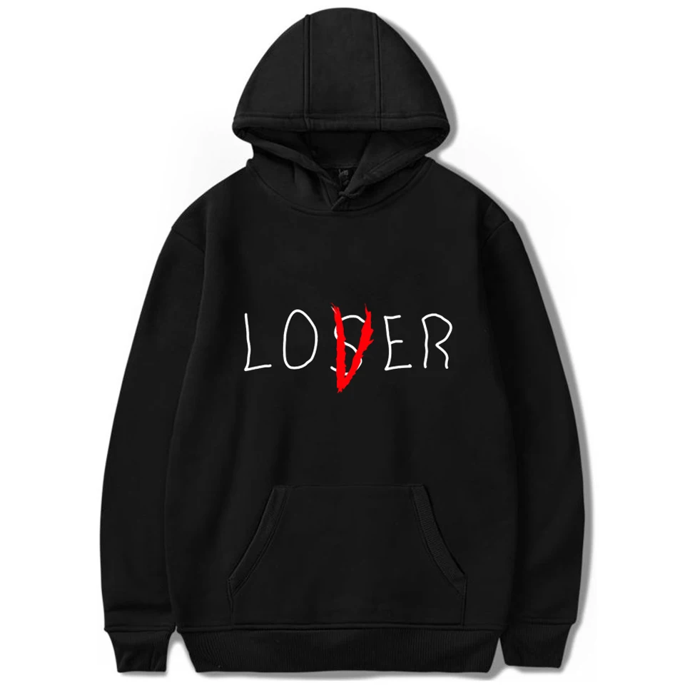 Lover Loser худи с принтом винтажные мужские толстовки осенне зимние толстовка из