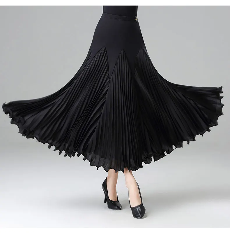 DOUBL ballroom dance large skirt waltz tango waltz foxtrot elegant evening party stage performance dancewear practise workout women dance skirt