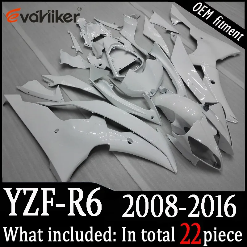 Заказной обтекатель для YZF-R6 2008- ABS пластиковый корпус мотоцикла красный+ подарки